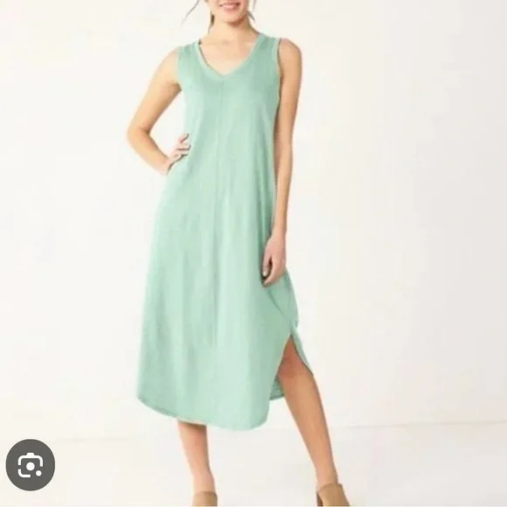 Sleveless Midi Tank Dress
